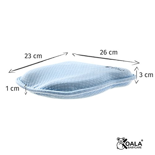Orthopädisches Plattkopf Babykissen mit zwei entfernbaren Bezügen beugt vor / heilt Plagiozephalie (Schiefschädel-Kopfform) | Babykopfkissen für die korrekte Kleinkind-Position, perfekt für den Kinderwagen, das Kinderbett oder die Wiege – KoalaBabycare – Babykissen gegen Kopfverformung - 7