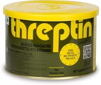 Threptin Protein Supplement Diskettes Protein Cookie (275 g, Plain)