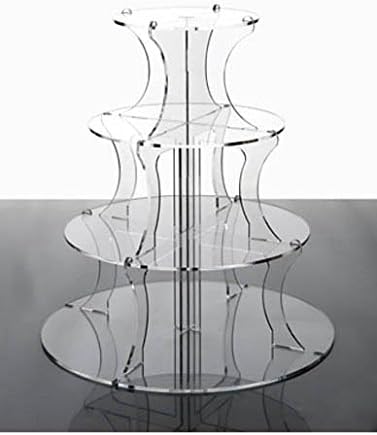 4 Tier Round Clear Acrylic Cupcake Stand from Wedding Acrylics
