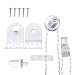 Produktbild Furnished 25 mm Qualität Metall Halterung Upgrade Rollo Beschläge Ersatz Kit weiß Heavy Duty