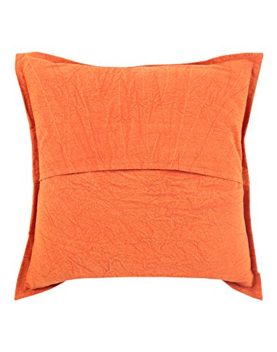 Traditional blumen Baumwolle Pillow cover Couch Orange Sofa spiegel pillow case Elegant 43×43 Kissenbezüge einzeln Wohnzimmer Kissenhülle By Rajrang - 3