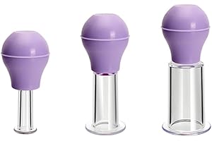 ZXCVWWE Natural Facial Cupping Set - Mini Massager With Vacuum Suction Cups for Face, Shoulder, Leg Muscle, Eyes, Body