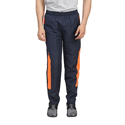Trendy Trotters Men's Sports Track Pants-TTJ1LOWER_NAVY_ORG_L