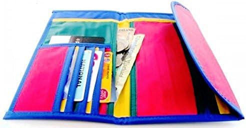 Multicolour Travel Wallet Passport Document Money Card Ticket Holiday Travel Organiser