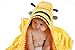 Bigood Baby Cartoon Cotton Animal Hooded Bathrobe Cloak Towel Yellow