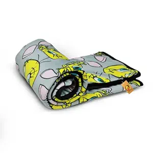 Foodie Puppies Ultra Warm Soft Polyester Tweety Print Reversible Winter Blankets for Puppies, Dogs & Cats (L*W 48*34 cm) (Medium)