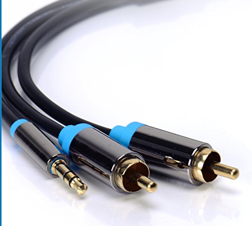 Reboot 5 Meter Aux 3.5 mm Male to 2RCA Male Adapter Stereo Audio Y Cable Splitter (5 Meters - 16.4 Feets, Black) RS.699 (63.00% Off) - Amazon