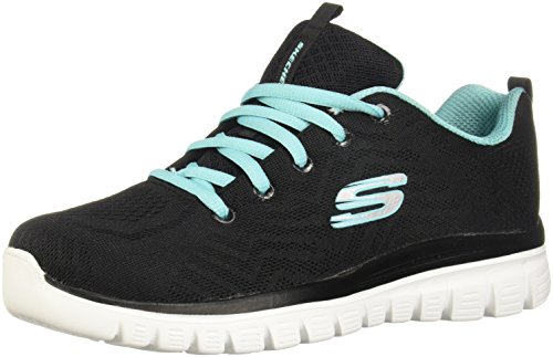 Skechers Sport Women's - Zapatillas de Sintético para Mujer Parent, Color Negro, Talla 37 EU M