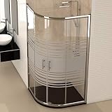 Medidas ajustables en un intervalo (se indica rango de medidas válidas) para una perfecta instalación de la mampara ducha circular