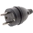 Enchufe macho 230 V 10/16 A, de color negro