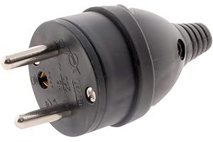 Fiche mâle anneau -16A 2P+T - noir - Zenitech
