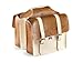 Produktbild FAHRRADTASCHE 2-Fach GEPÄCKTRÄGERTASCHE DOPPELPACKTASCHE “Bauletto” Art.Nr. 0024/SU MONTEGRAPPA SKAI Leder Sughero/Creme - Made in Italy
