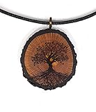  Baum des Lebens Holz Hals-Kette - Natur - Holzanhänger - Vegan - Nachhaltig - Frauen - Halskette - Gravur - Yoga - Bedeutung - Geschenk - Natur-Schmuck - Damen - Frauen - Holzschmuck - Hippie