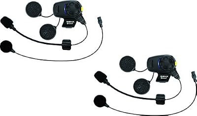 Sena SMH5D-FM-UNIV Ecouteurs Intercom Bluetooth avec Tuner FM Intégré, Dual Pack pour Conducteurs de Scooter et Motos Universal microphone kit