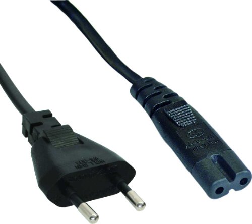 InLine Netzstecker auf Euro 8 Buchse NetzKabel (1m) schwarz