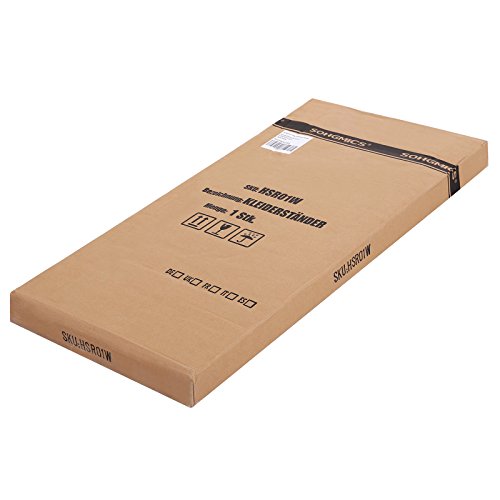 Songmics Kleider und Garderobenständer mit schuhablage, Metall, weiß, 90 x 44,5 x 173 cm - 9