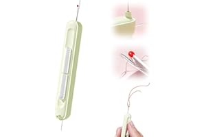 Topbashgo Nadeleinfädler, 2025 New 2 in 1 Seam Ripper Needle Threader, Einfädelhilfe für Nähnadeln, Stickwerkstichwerkzeug und Auto -Nadel -Threader -Werkzeug, Nähräume (Grün)