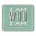 Produktbild AOHOT Mauspads Green Quote Vintage I Am Who Sign 1940S Teenager Retro Wisdom Mouse pad 9.5" x 7.9" for Notebooks,Desktop Computers Accessories Mini Office Supplies Mouse Mats