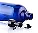 2PCS 500ml 16.66Oz. Refillable Empty PET Plastic Pump Bottles Jars Containers with Black Pump Tops for Makeup Cosmetic Bath Shower Toiletries Liquid Containers Leak Proof Portable Travel Accessories (Blue)