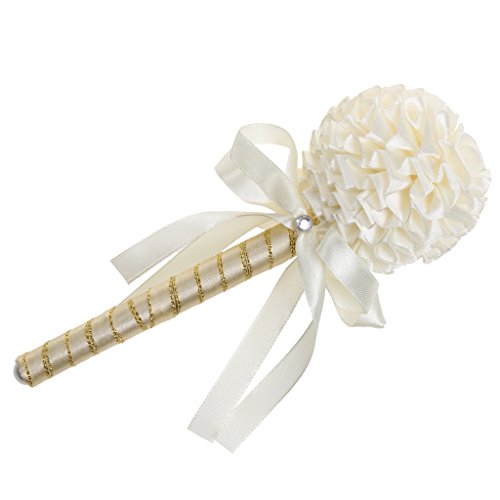 Signierstift Hochzeit Gast Stift - Stoff Blumenkopf - für Hochzeit Gästebuch - Beige , One Size