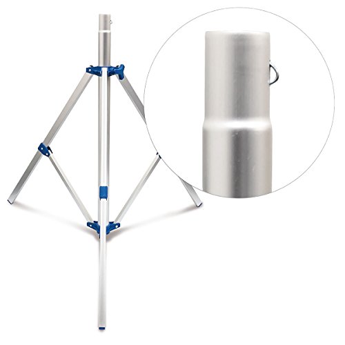 Relaxdays Wäschespinne 15 m H x B x T: ca. 162 x 113,5 x 109 cm mobiler Wäscheständer mit Standfuß und 4 Seiten zum Zusammenklappen und Tragen aus Aluminium für Garten, Balkon und Camping, silber - 4