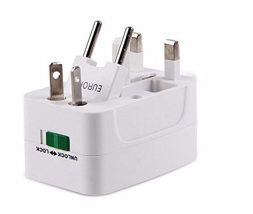 Marine Color Todo-en-uno Adaptador de Enchufe de energía, Universal Mundial Cargador del Enchufe de Corriente ALTERNA del Recorrido del convertidor del Adaptador de US/UK/AU/EU