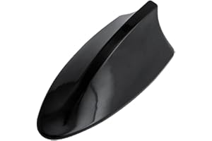 GHEART Shark Haiflosse Autoantenne,Universal Auto Shark Antenne,Radio Dachantenne,Universal Auto Antenne Autoradio Verstärker Kurz Autoantenne Höhe(Schwarz)