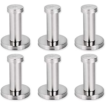 SCSpecial Edelstahl-Kleiderhaken für die Wandmontage Set mit 6