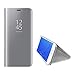 Produktbild Yobby Luxus Spiegel Hülle für Samsung Galaxy S8,Samsung Galaxy S8 Handyhülle Technologie Überzug Durchsichtig Clever Aussicht Fenster Stand PC Flip Cover Schlank Schutzhülle-Silber