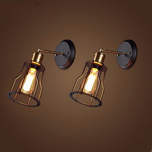 The American wire antique wall lamps living room restaurant balcony bedroom study room wall lights
