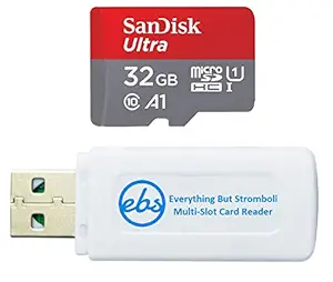 SanDisk Ultra 32GB Micro SDHC Memory Card for Underwater Camera Works with Kodak ORBIT360, SP360, WPZ2 Camera (SDSQUAR-032G-GN6MN) Bundle with (1) Everything But Stromboli Micro SD Card Reader