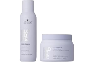Schwarzkopf Professional BLONDME - Routine Déjaunissante - Bond Repair Purple Mask 200ml + Shampoing Repair Purple 300ml - Duo