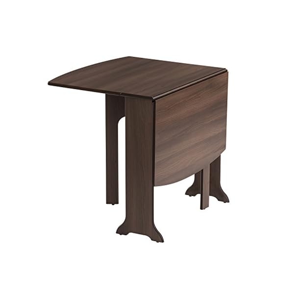 Mood Furniture HEATPROOF DEnd Gateleg Drop Leaf Table in Walnut - Folding Table for Small Spaces - Tufftop Heat Resistant Surface - Dining or Kitchen - 22x79X76Hcm Closed 117x79X76Hcm Open - Seats 6 - Image 4