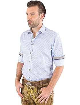 C12610-11199 Pure Hemd Blau Hellbraun 264 Streifen Slim