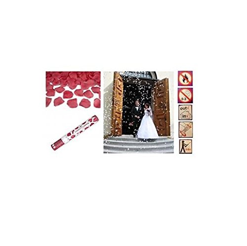 Lot 5 canon    CONFETTIS P  tales de rose ROUGE Mariage 39cm - 5 8m - 921