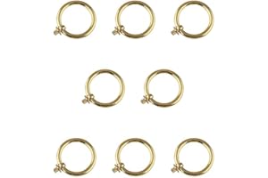 Tiazza - 8 anelli in ottone anticato con maniglia per armadietti da cucina, cassetti, mobili in stile retrò, piccolo anello (oro)