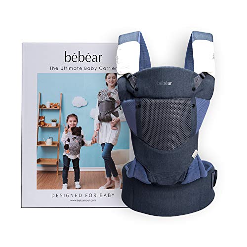 Bebamour Baby Carrier Sling 3 in 1 Ergonomico Marsupio per neonato Neonato traspirante e morbido per neonati e bambini piccoli (Viola)