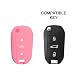 Produktbild Lage Silikonhülle, Schlüssel-Cover für Fernsteuerung Peugeot 208 301 308 408 508 2008 3008 5008 und Citroen Cactus C3 C5 C6 C8 C4L DS3 DS4 DS5 Verschiedene Farben Geschenkidee (PINK)