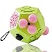 Produktbild VCOSTORE Fidget Cube 12 Seiten Stresswürfel, Angst Entlastung, Tragbares Anti Stress Spielzeug für Kinder und Erwachsene mit ADHS ADD OCD Autismus Grün