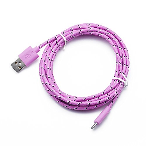 Huihong USB-Kabel Smartphone Ladekabel HanHuihong USB-Kabel Smartphone Ladekabel Hanf Seil Mikro-USB-LadegeräT Sync Datenkabel Schnur FüR Smartphone FüR Samsung, Sony, Moto, Htc, Nokia, Etc Von Huihong (1-3m) (1m, Rosa)