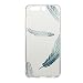 Produktbild Huawei P10 Plus Hülle,Huawei P10 Plus Schutzhülle, Edaroo Cool Blau Feder Muster Weich Backcover Schutzhülle Durchsichtig Flexibel Klar Transparent Gel Silikon Tpu Hülle Superdünn Stoßfest Tasche Etui Bumper für Huawei P10 Plus