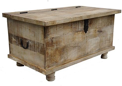 Distressed Mango Chest Coffee Table On feet
