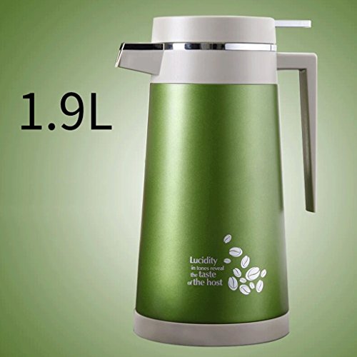 spécification Accueil Acier Inoxydable Isolation Pot Cuisine Bouilloire Restaurant Hôtel Isolation Coupe Chaud Chaud Bouteille Grande Capacité 1.9L UOMUN ( Couleur : Vert )