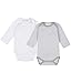 Sense Organics Unisex Baby yvon Long Sleeve Starred Bodysuit, White, 0-3 Months