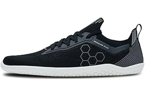 VIVOBAREFOOT Primus Lite dzianina, męskie, wegańskie, lekkie, oddychające buty z podeszwą bosą, Czarny, 43 EU Szeroki