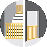 Safety 1st Quick Close ST Treppenschutzgitter, extra sicheres Metall-Türschutzgitter zum Klemmen, weiß, 73 – 80 cm, Möglichkeit der Verlängerung bis zu 136 cm verlängerbar (ab ca. 6 – 24 Monate) - 6