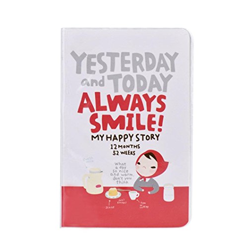 Preisvergleich Produktbild winwintom Cute Weekly plannerdiary Notebook rot