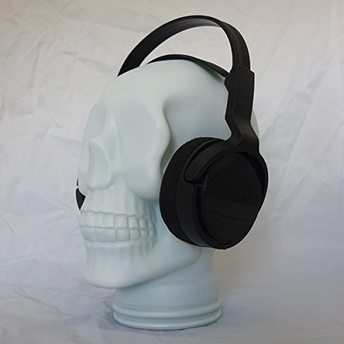 AMP3 Luxury Glass Skull Headphones Stand - WHITE