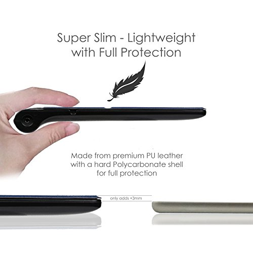 Forefront Cases® Lenovo Yoga Tablet 3 Pro 25,6 cm (10,1 Zoll QHD) Convertible Tablet-PC / Yoga Tab 3 Pro YT3-X90 10.1 Leder Hülle Schutzhülle Tasche Smart Case Cover Stand – Ultra Slim Lightweight mit vollem Geräteschutz – inkl. Eingabestift - 6