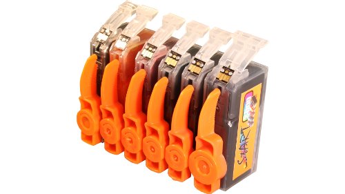 Start – 6 Ersatz Chip Patronen kompatibel zu PGI-525 / CLI-526, Schwarz, Photo Schwarz, Cyan, Magenta, Gelb, Grau für Canon Pixma iX6550, MG6150, MG6250, MG8150, MG8240, MG8250 - 2